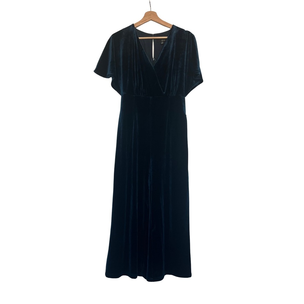 Greylin/Anthropologie Deep Blue Velvet Jumpsuit